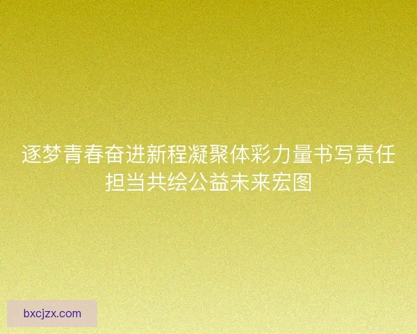 逐梦青春奋进新程凝聚体彩力量书写责任担当共绘公益未来宏图